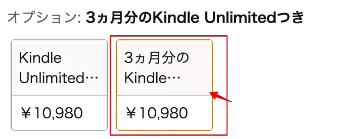 Kindle Unlimited3か月無料オプション